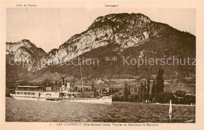 Veyrier-du-Lac Lac d Annecy Vapeur entre Veyrier et Menthon Saint Bernard