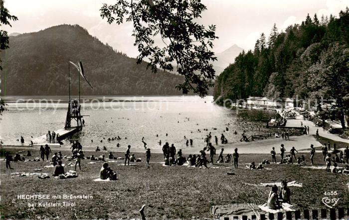Kufstein Tirol AT Hechtsee mit Bruennstein
