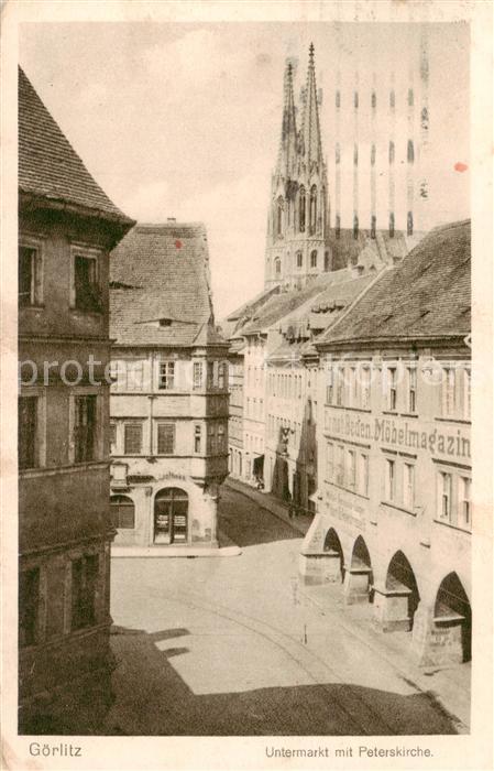 Goerlitz  Sachsen Untermarkt mit Peterskirche