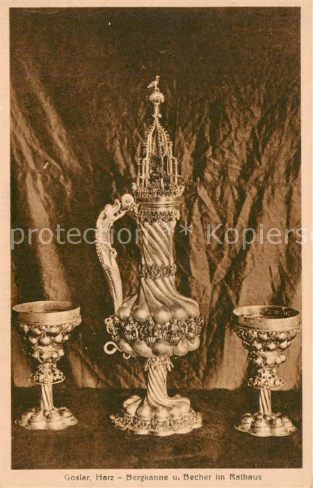 GOSLAR Harz Niedersachsen Bergkanne und Becher im Rathaus