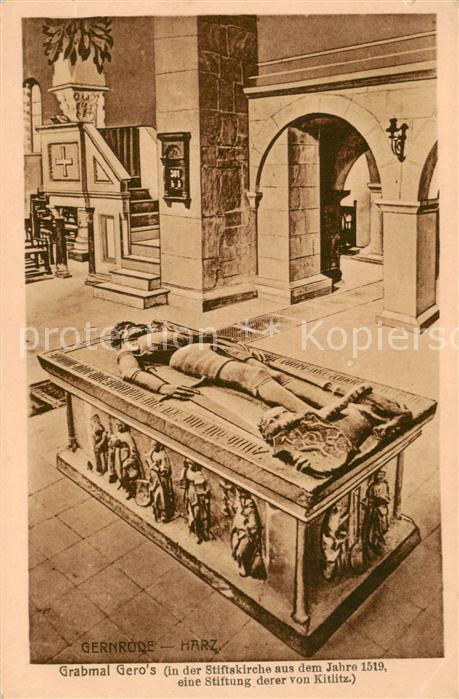 Gernrode Harz Grabmal Geros in der Stiftskirche