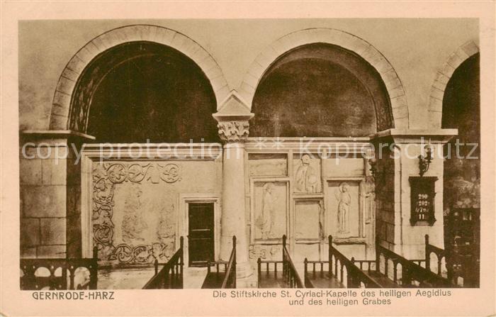 Gernrode Harz Stiftskirche St Cyriaci Kapelle des hl Aegidius und des hl Grabes