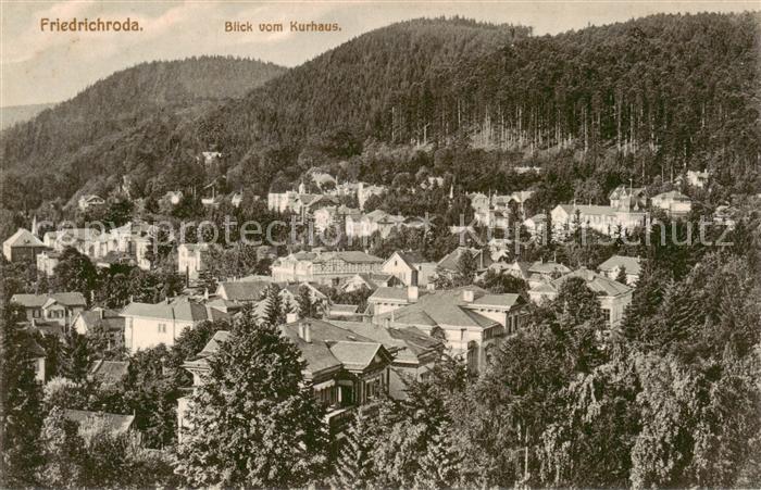 Friedrichroda Panorama Blick vom Kurhaus