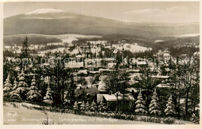 Schreiberhau Szklarska Poreba Riesengebirge PL Panorama mit Reiftraeger