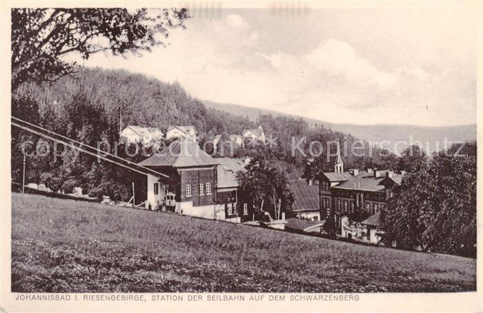 Johannisbad Janske Lazne Boehmen CZ Station der Seilbahn auf dem Schwarzenberg