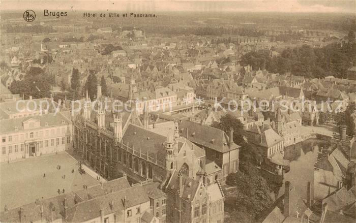 Bruges BRUGGE Belgie Hotel de Ville et Panorama