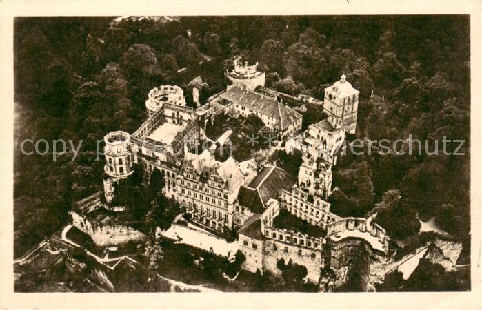 Heidelberg Neckar Schloss Fliegeraufnahme