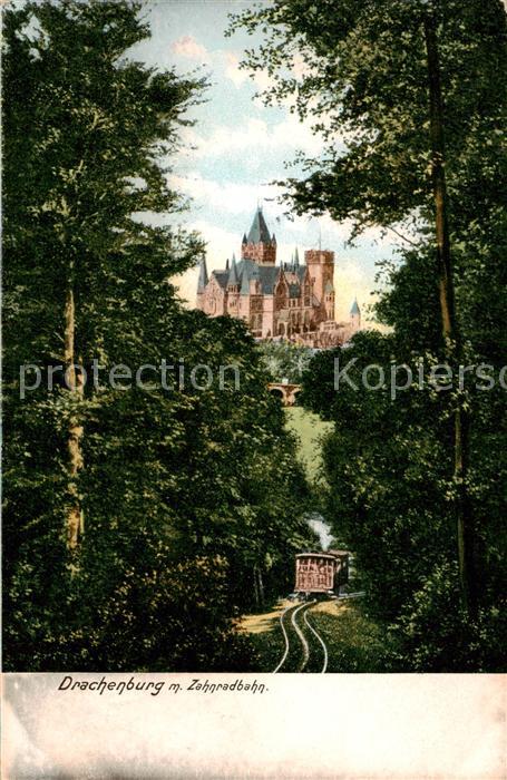 Koenigswinter Rhein Drachenburgmit Zahnradbahn