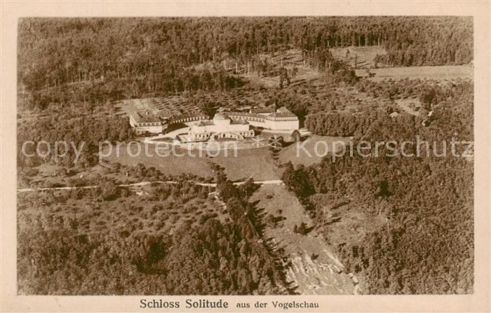 Schloss Solitude Fliegeraufnahme