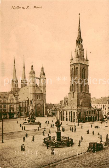 Halle Saale Markt Kirche Feldpost