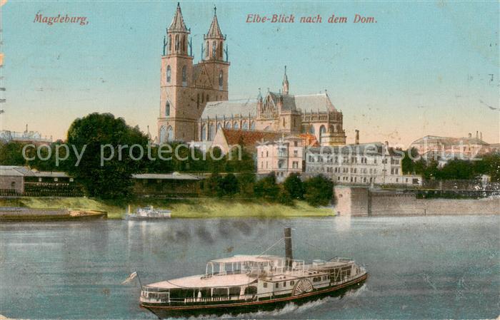 MAGDEBURG  CITY Elbe Blick zum Dom
