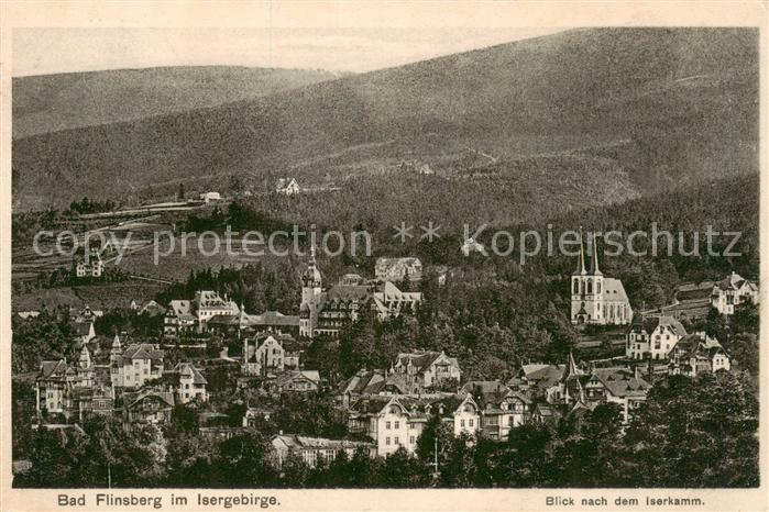 Bad Flinsberg Swieradow Zdroj PL Panorama mit Blick zum Iserkamm