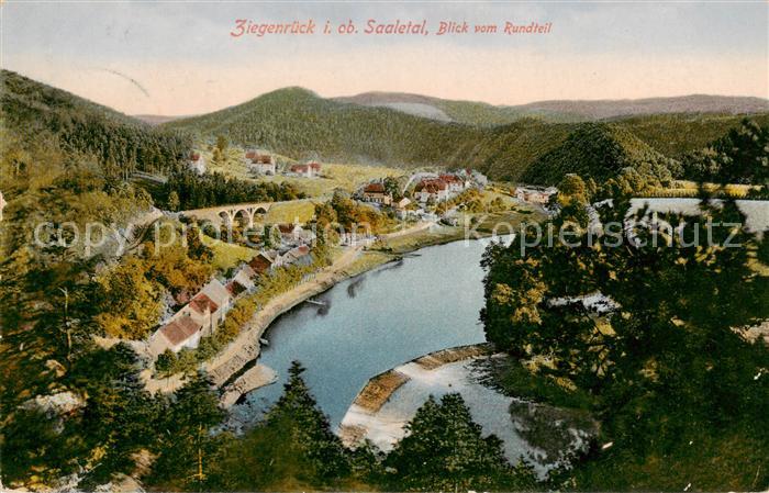 Ziegenrueck Thueringen Blick vom Rundteil