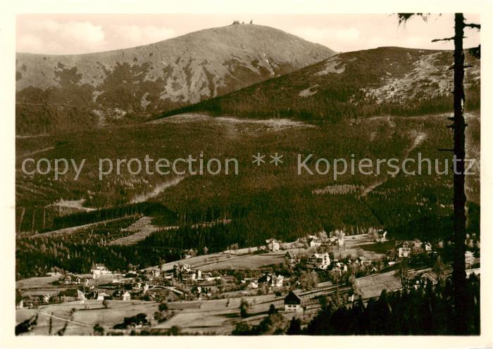 Brueckenberg Krummhuebel Riesengebirge PL mit Schneekoppe