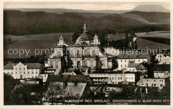 Albendorf Wambierzyce PL Gnadenkirche Blick nach der Heuscheuer