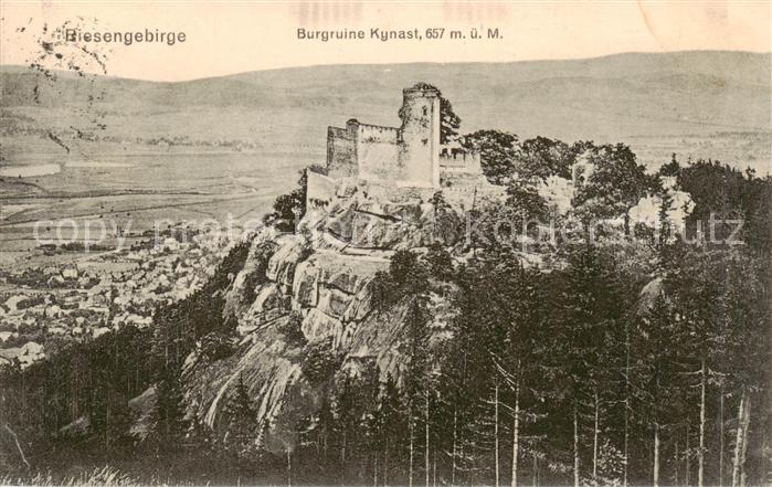 Riesengebirge Krkonose Karkonosze Burgruine Kynast