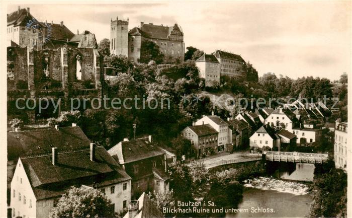 Bautzen Sachsen Ruine und unteres Schloss