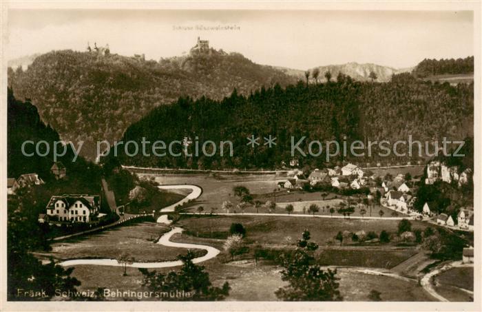 Goessweinstein Behringersmuehle mit Schloss Goessweinstein