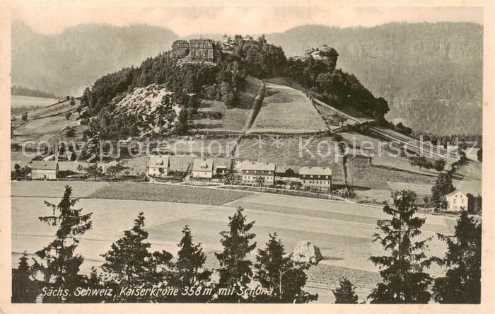 Saechsische Schweiz Kaiserkrone mit Schona