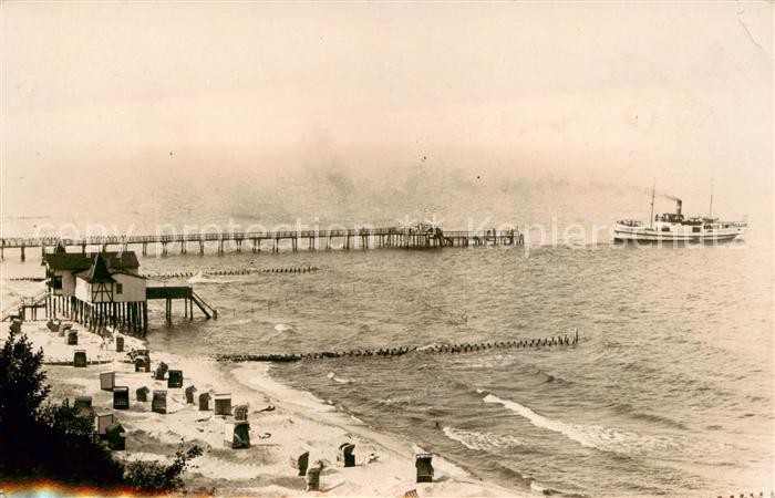 Ahlbeck Ostseebad Seebruecke Strand Dampfer