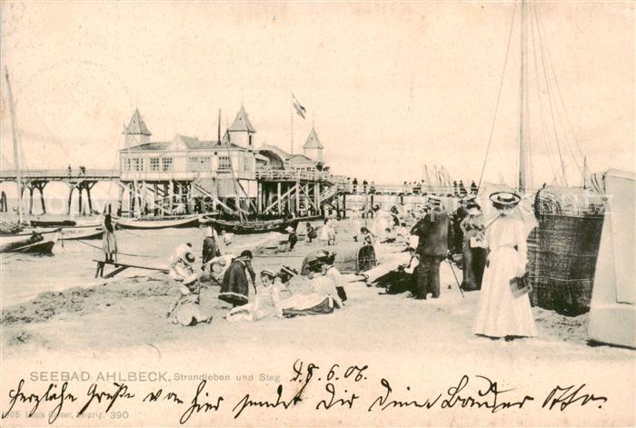 Ahlbeck Ostseebad Strandleben und Steg