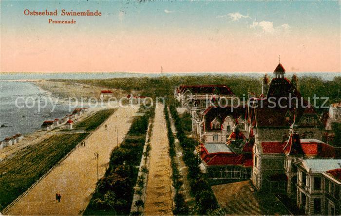 Swinemuende Swinoujscie Promenade Strand