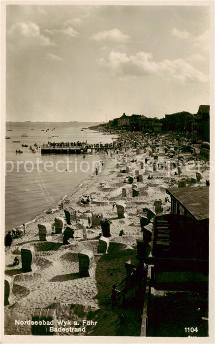Wyk  Foehr Strand Kuestenpanorama