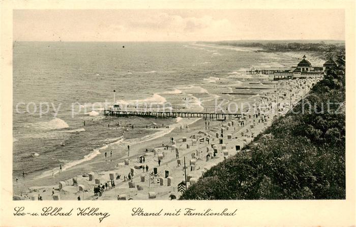 Kolberg  Ostseebad Kolobrzeg PL Strand mit Familienbad