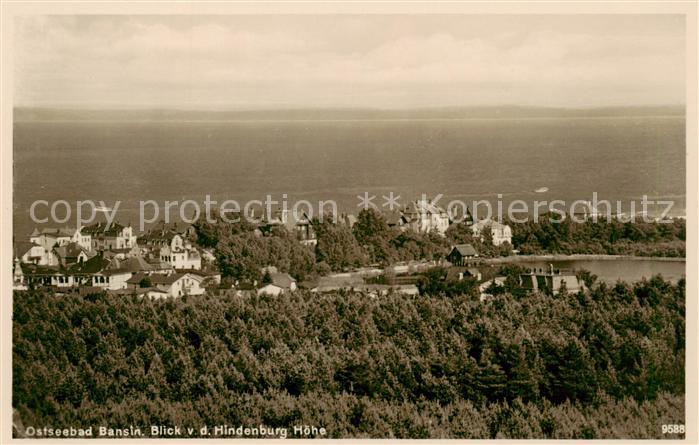 Bansin Ostseebad Panorama Blick von der Hindenburg-Hoehe