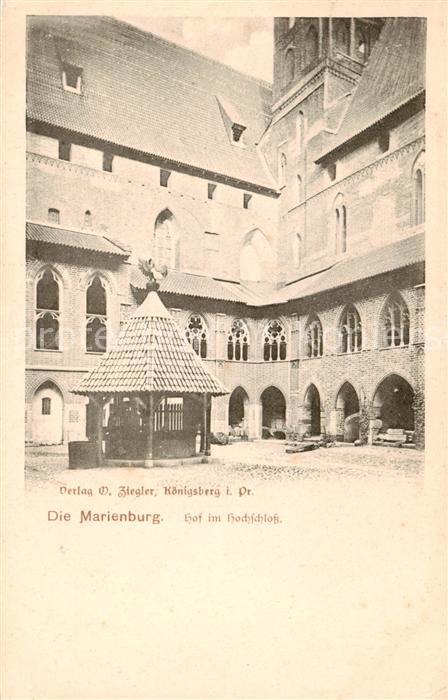 Marienburg  Westpreussen Malbork PL Die Marienburg Hof im Hochschloss