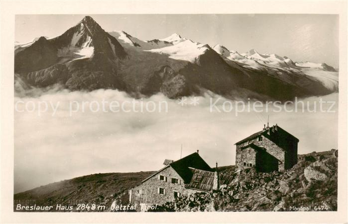 Breslauerhuette 2840m Tirol AT Fliegeraufnahme