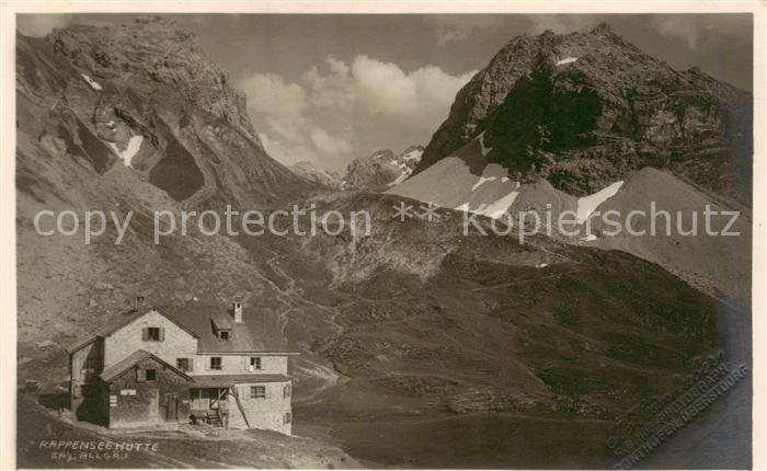 Rappenseehuette 2091m Allgaeuer Alpen Oberstdorf Fliegeraufnahme