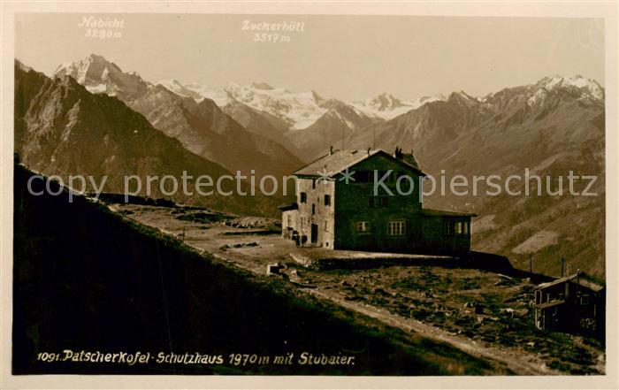 Patscherkofelhaus 1970m Stubai AT mit Habicht und Zuckerhuetl