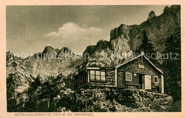 Mittenwald Bayern Mittenwalder Huette am Karwendel