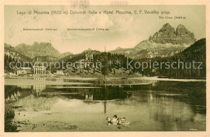 Lago di Misurina IT Dolomiti Italia e Hotel Misurina
