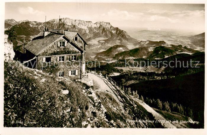 Purtschellerhaus Hoher Goell Berchtesgaden Panorama mit Untersberg