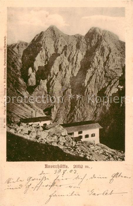 Knorrhuette 2051m Zugspitzplatt Garmisch-Partenkirchen Panorama