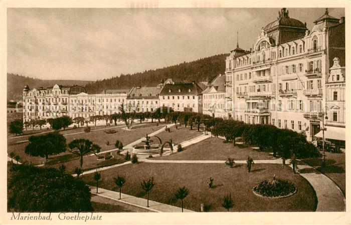 Marienbad Tschechien Boehmen Goetheplatz