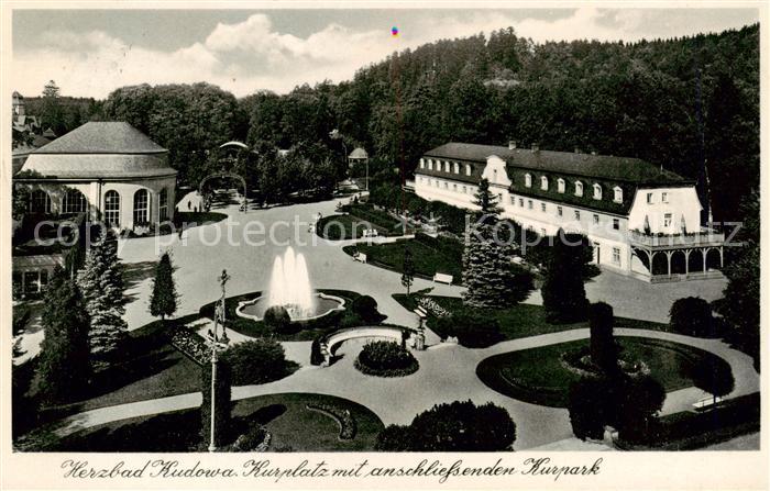 Bad Kudowa Kudowa-Zdroj Niederschlesien PL Kurplatz mit Kurpark