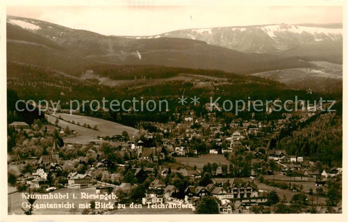 Krummhuebel Karpacz Riesengebirge PL Panorama mit Blick zu den Teichraendern