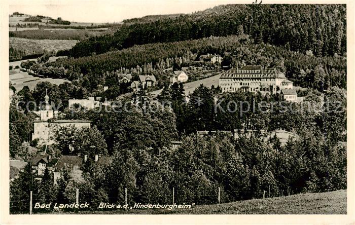 Bad Landeck Schlesien PL Hindenburgheim Panorama