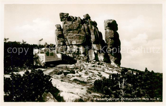 Riesengebirge Krkonose Karkonosze Mittagstein