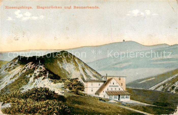 Riesengebirge Krkonose Karkonosze Ziegenruecken und Rennerbaude