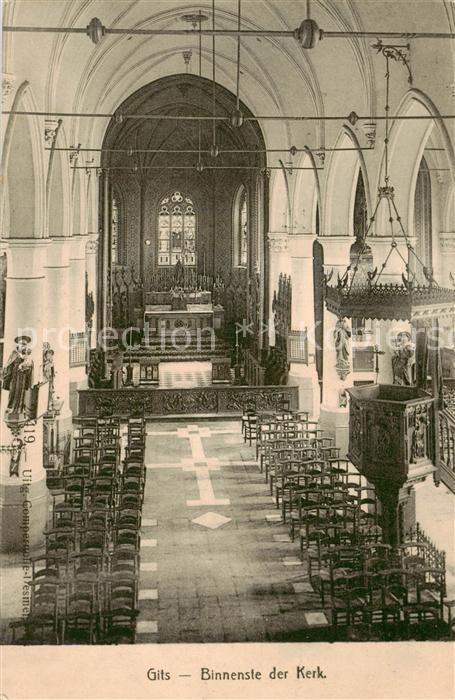 Gits West-Vlaanderen Belgie Binnenste der Kerk