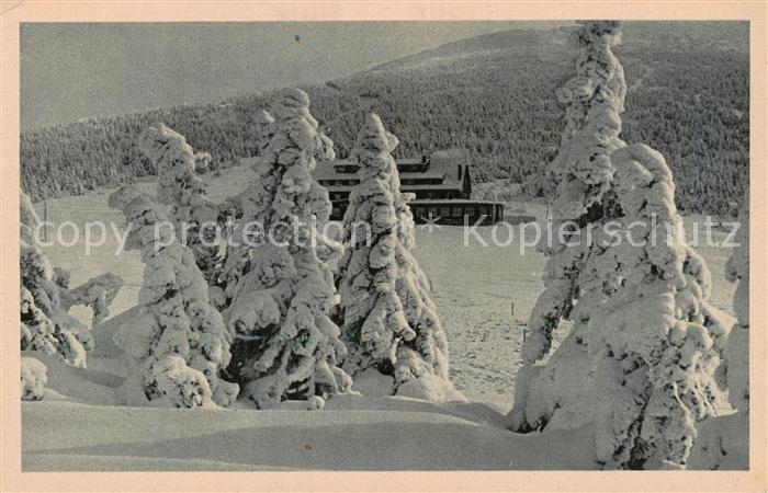Spindlerbaude Spindleruv Mlyn CZ Winterpanorama