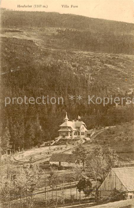 Isergebirge Jizerske Hory CZ Heufuder mit Villa Fuss