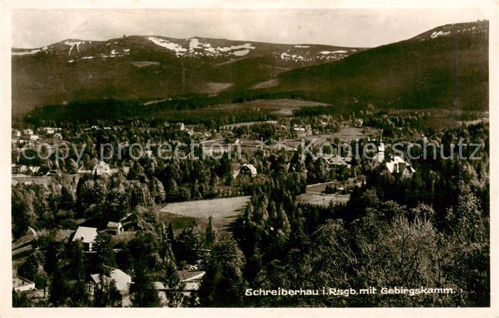 Schreiberhau Szklarska Poreba Riesengebirge PL mit Gebirgskamm