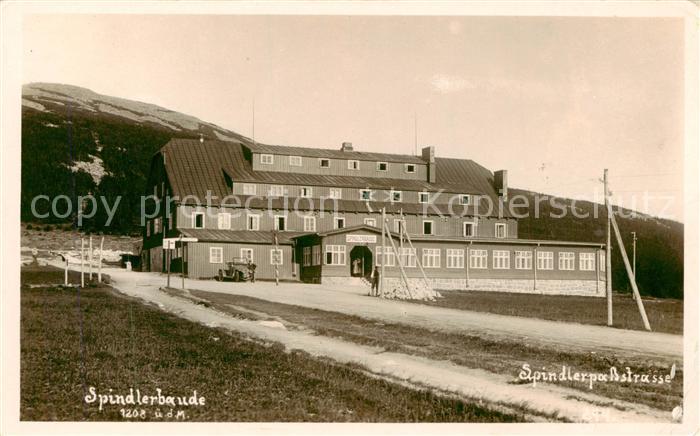 Spindlerbaude Spindleruv Mlyn CZ mit Spindlerpass Strasse