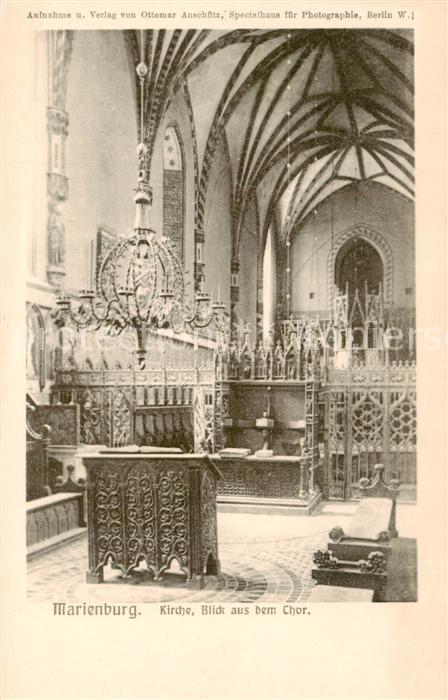 Marienburg  Westpreussen Malbork PL Kirche Blick aus dem Chor