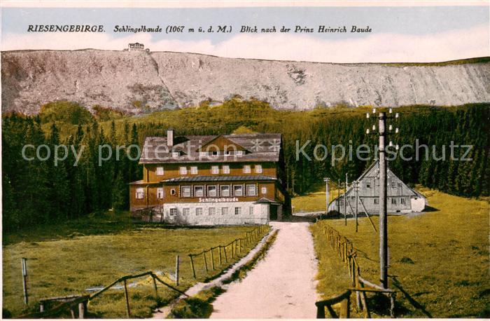 Schreiberhau Szklarska Poreba Riesengebirge PL Schlingelbaude Blick nach der Pri